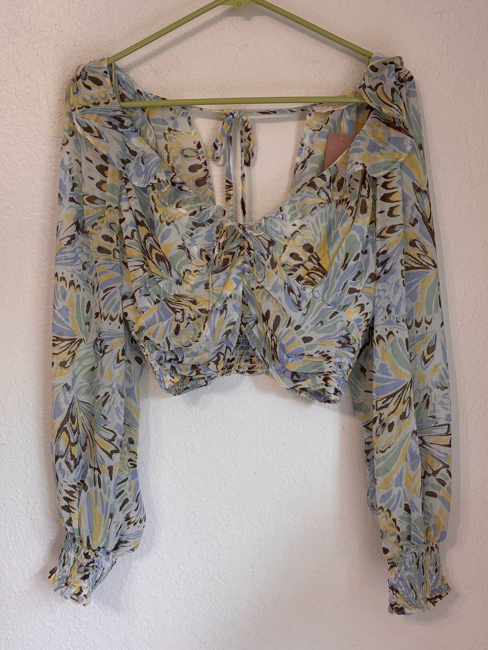 ILLAβILLA Abstract Floral Crop Top Medium
